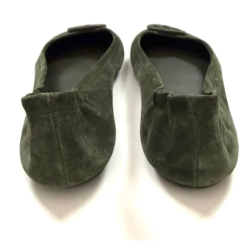Tory Burch Minnie Travel Ballet Flats in Suede Aneto